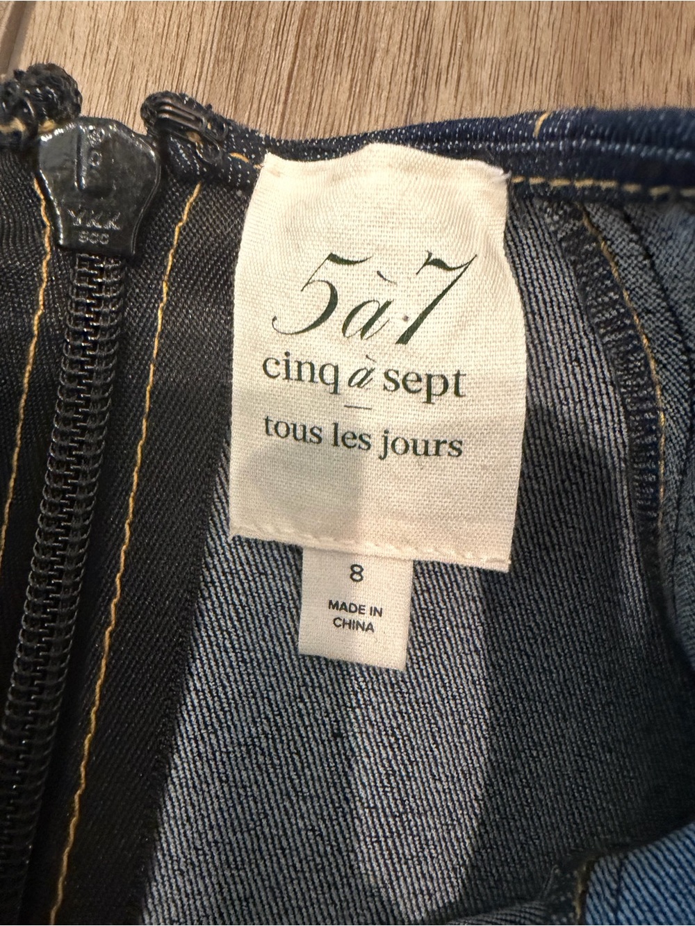 cinq a sept Navy Blue Denim Mini Dress with Belt - Picture 13 of 14